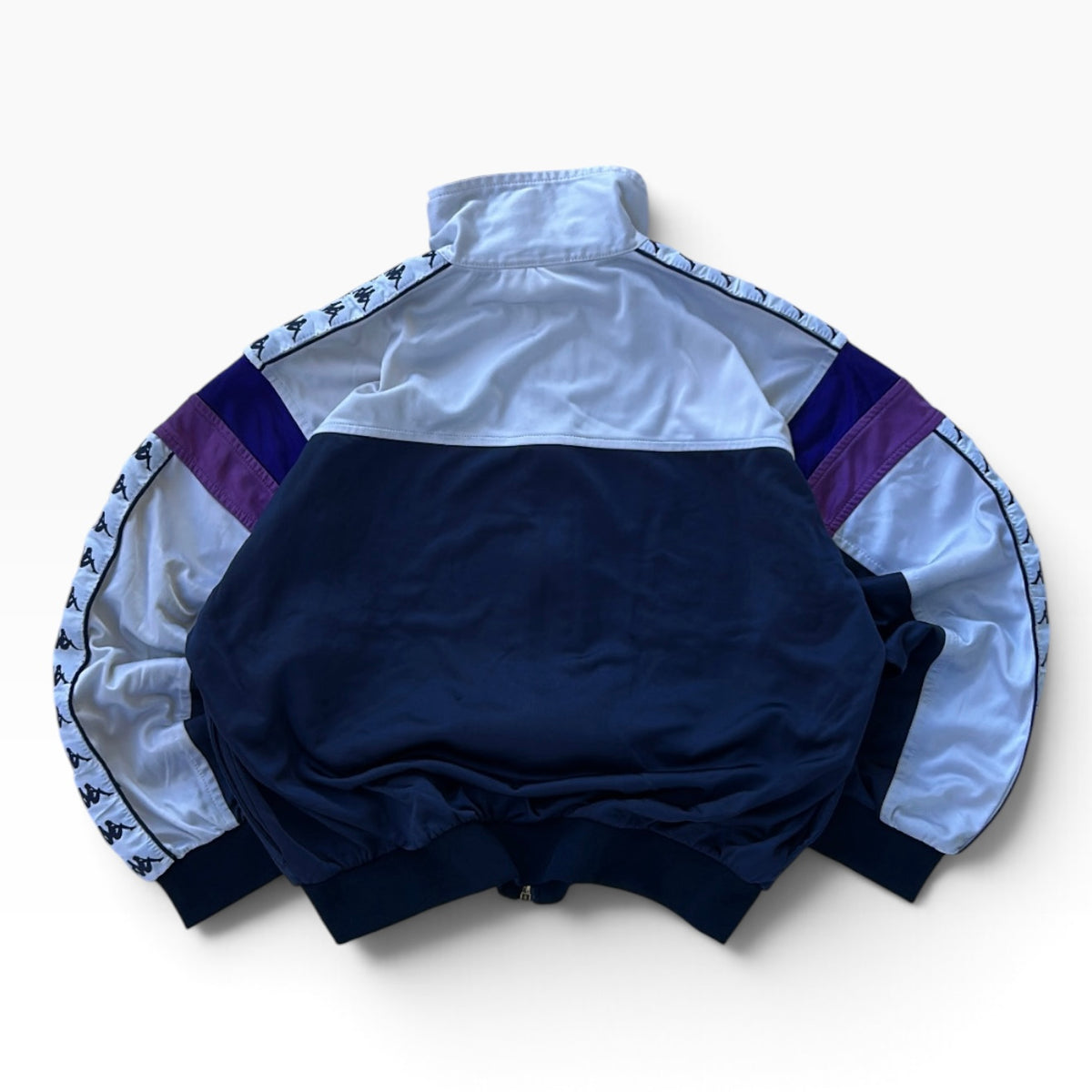 Kappa shell 00’s purple x navy full zip jacket