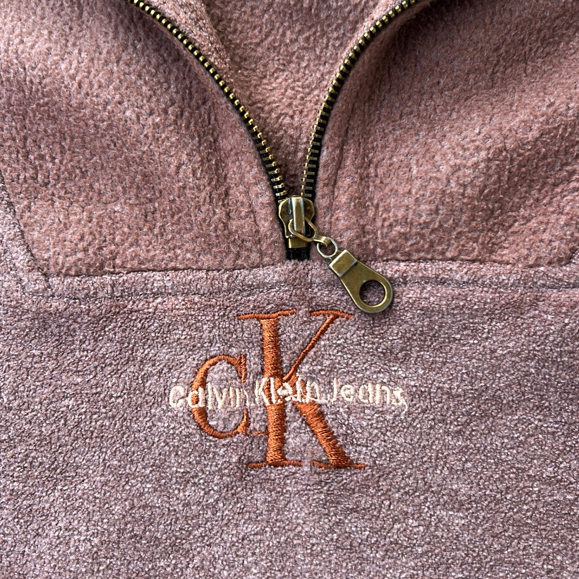 Calvin Klain Jeans moca 1/4 zip fleece
