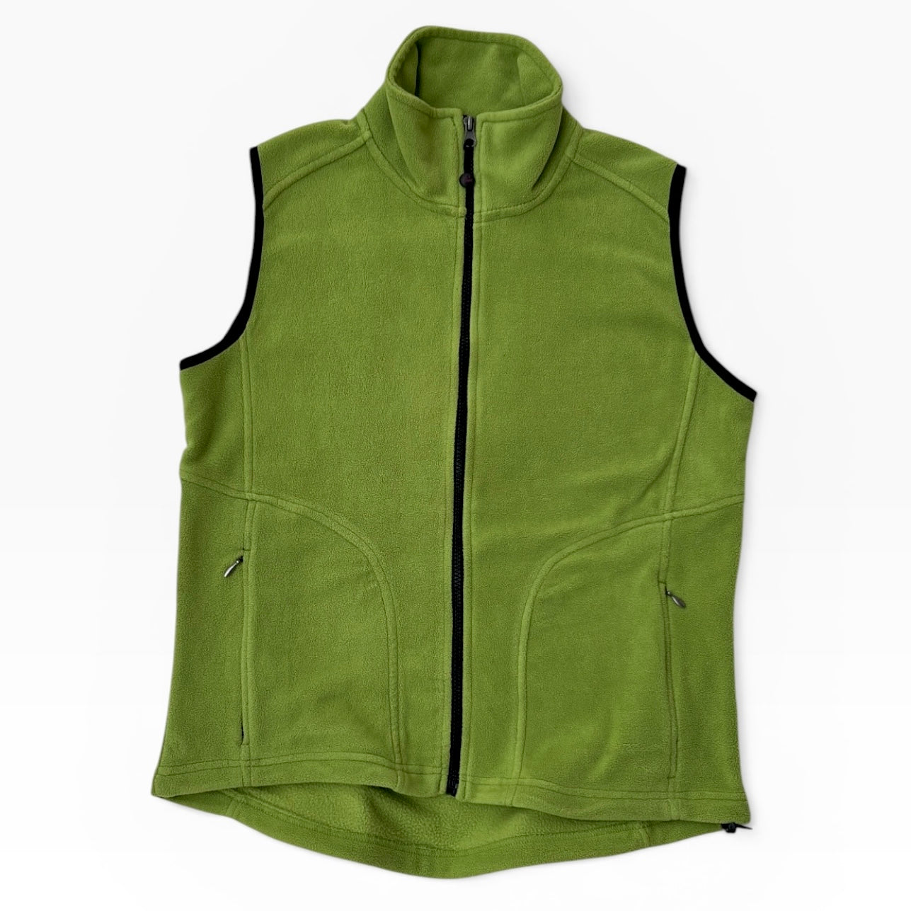 Light green vintage full zip adjustable fleece jacket