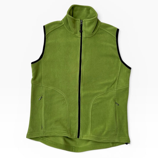 Light green vintage full zip adjustable fleece jacket
