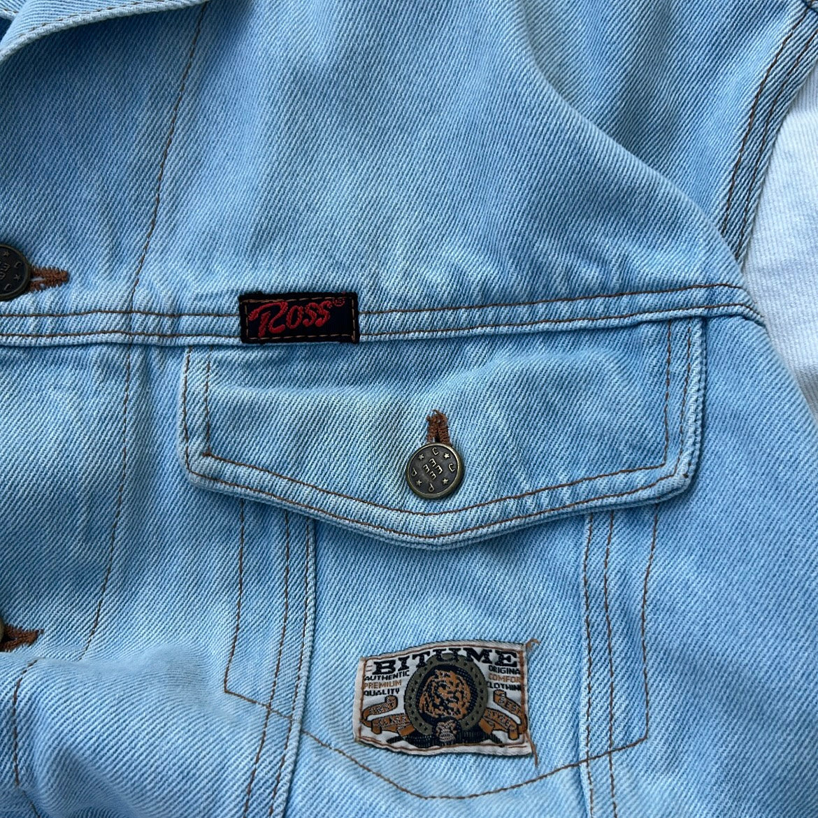Ross Vintage graphic denim jacket
