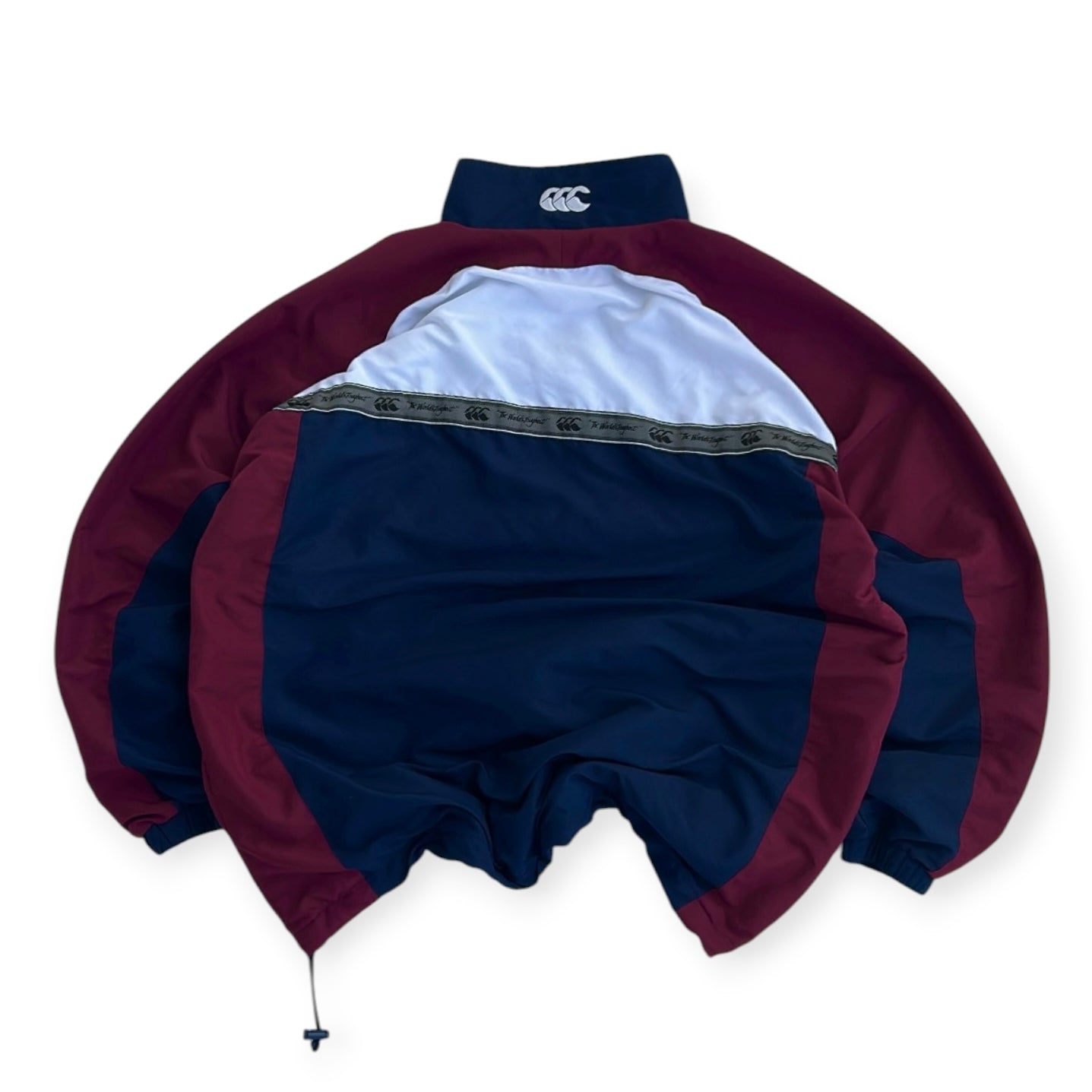 Burgundy x navy adjustable shell jacket