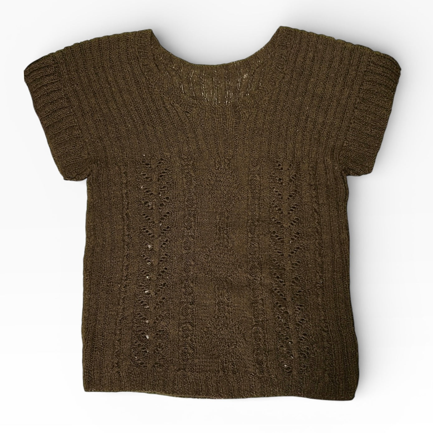 Chocolate brown soft knitted top