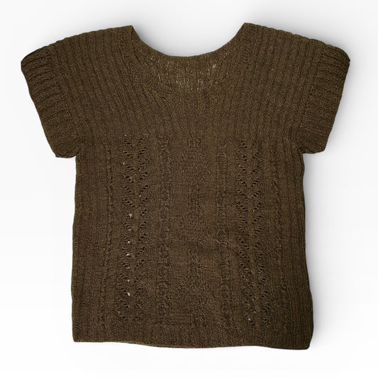 Chocolate brown soft knitted top