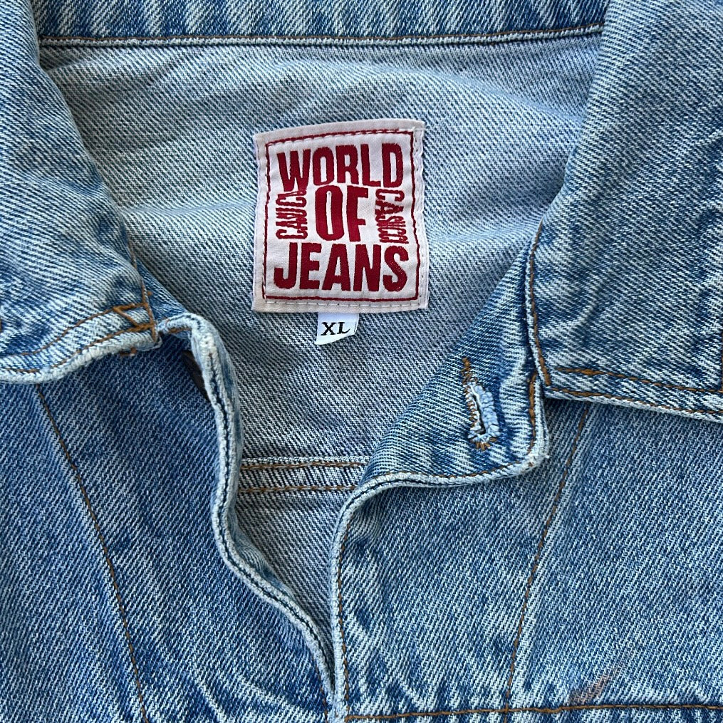 World of jeans light wash denim jackey