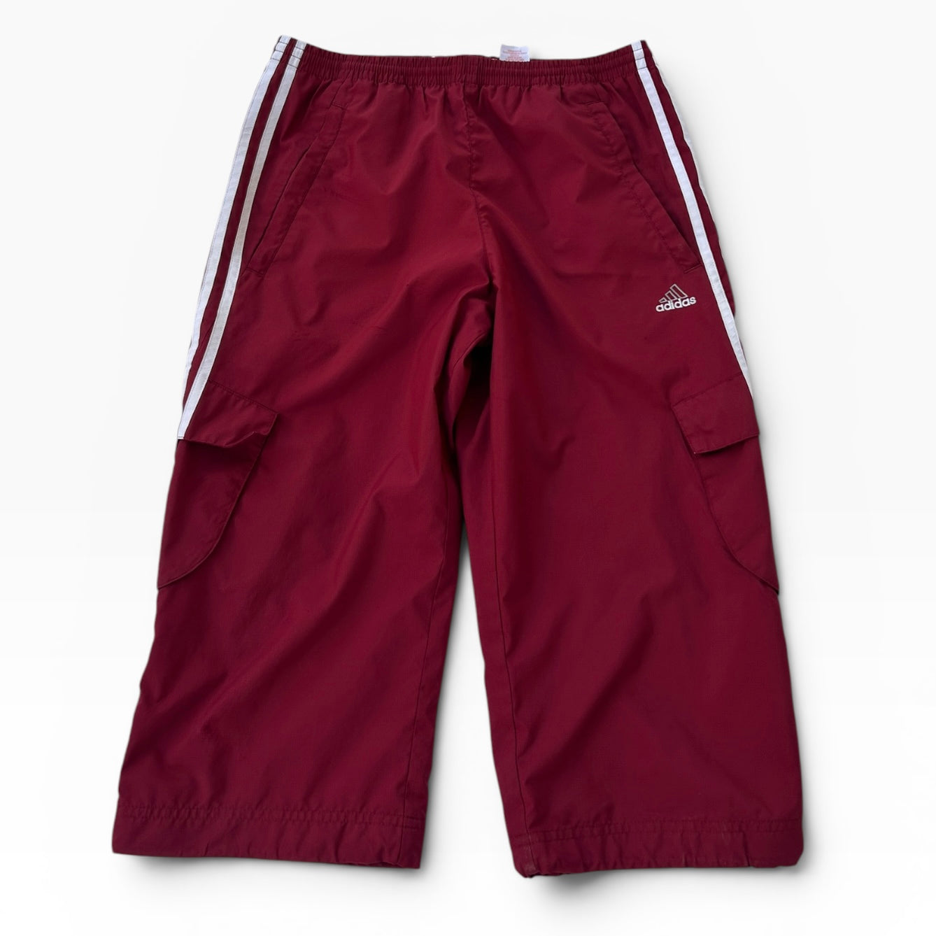 Adidas Capri burgundy adjustable track pants
