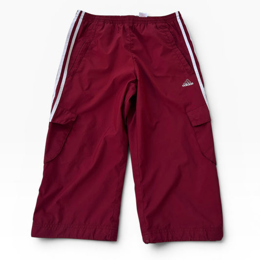 Adidas Capri burgundy adjustable track pants