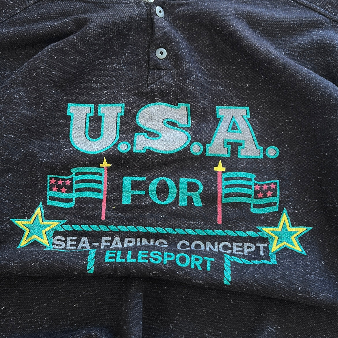 USA graphic button up sweatshirt