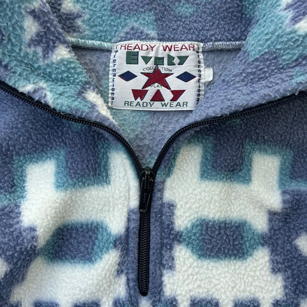 1/4 Zip vintage crazy adjustable fleece