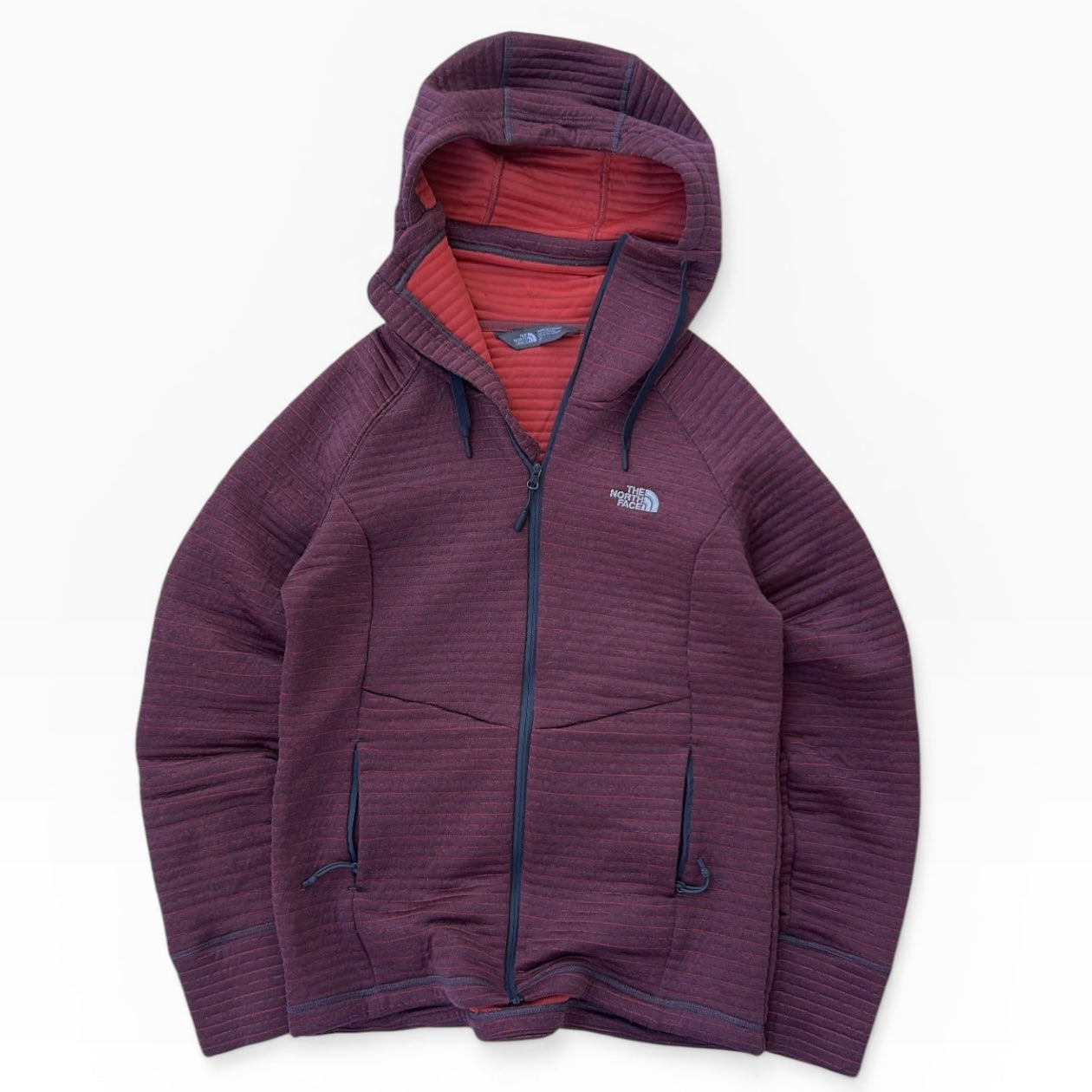 The North Face dusty pink light full zip hooded jacket