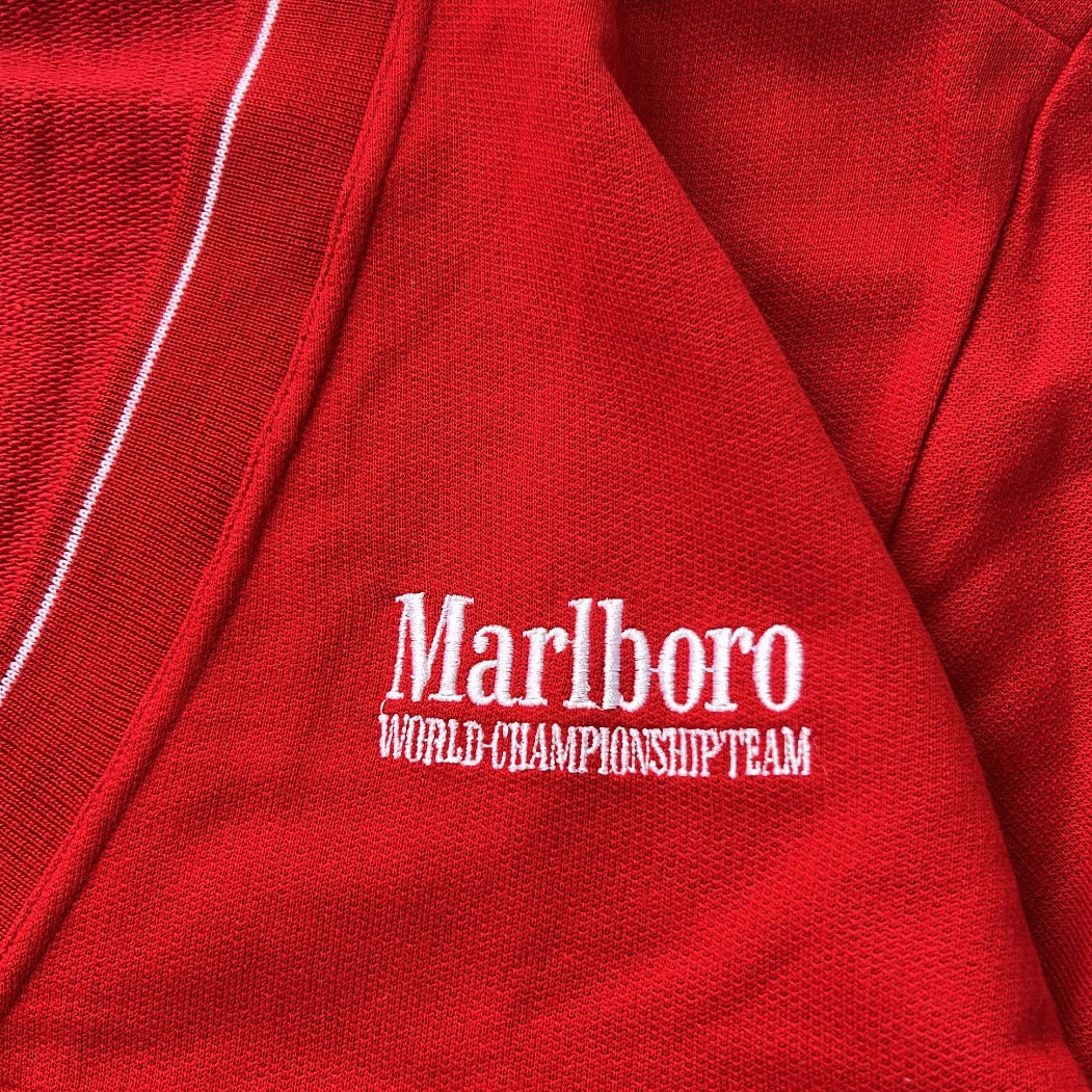 Vintage Marlboro made in Italy hot red cardigan