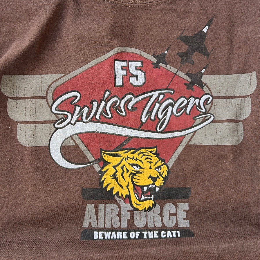 Swiss Tigers Brown graphic tee