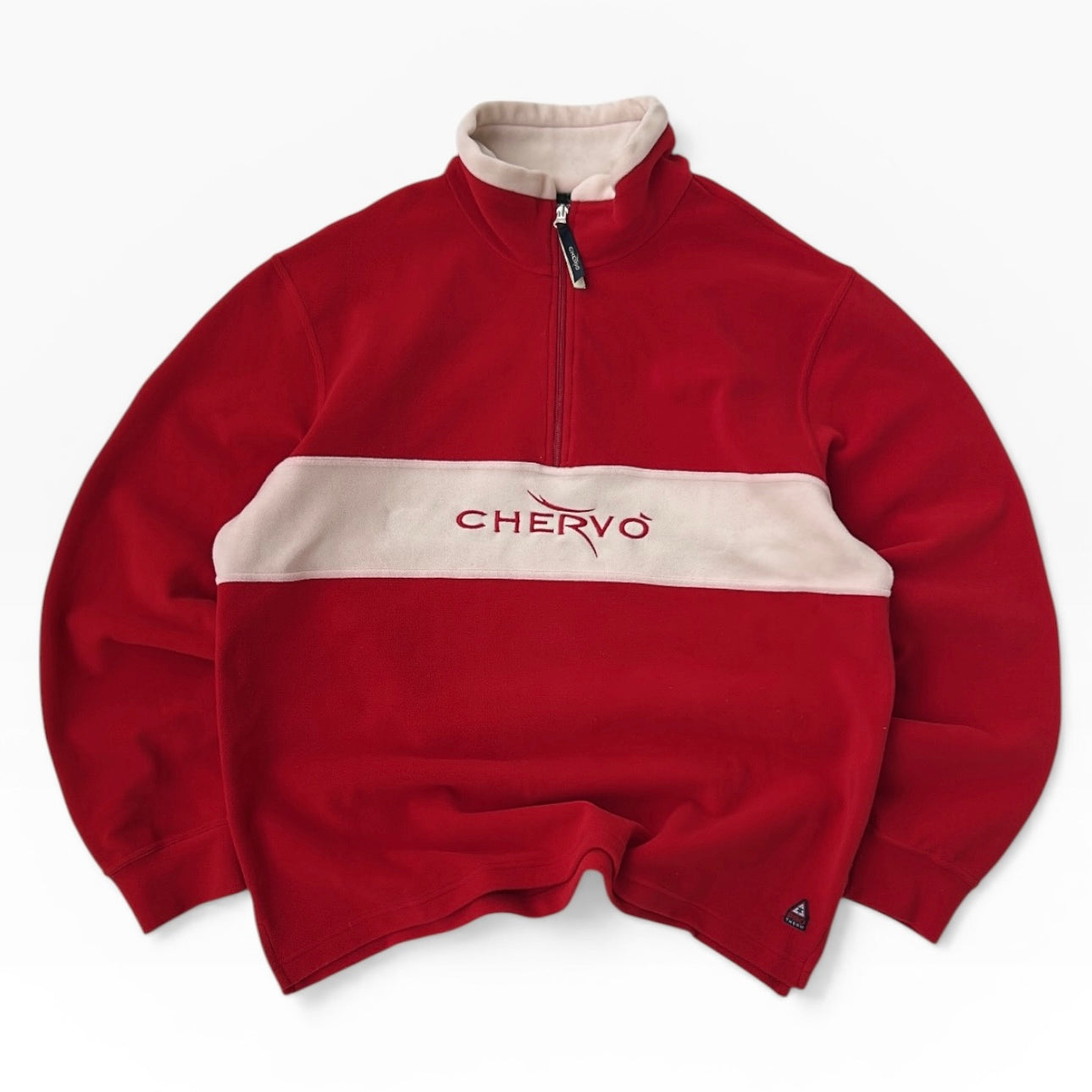 Chervo red x beige 1/4 Zip fleece (pro therm)