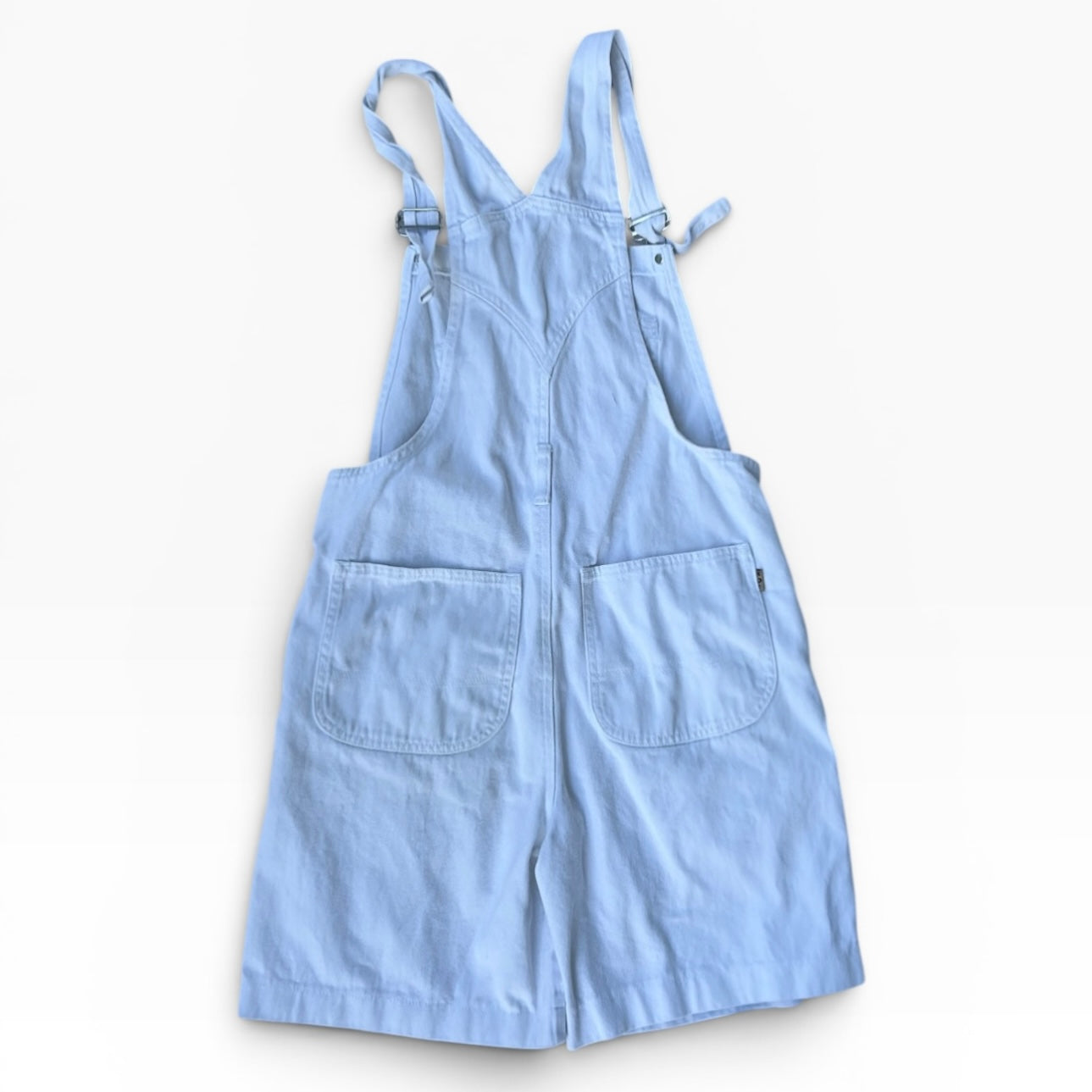 White dungarees shorts