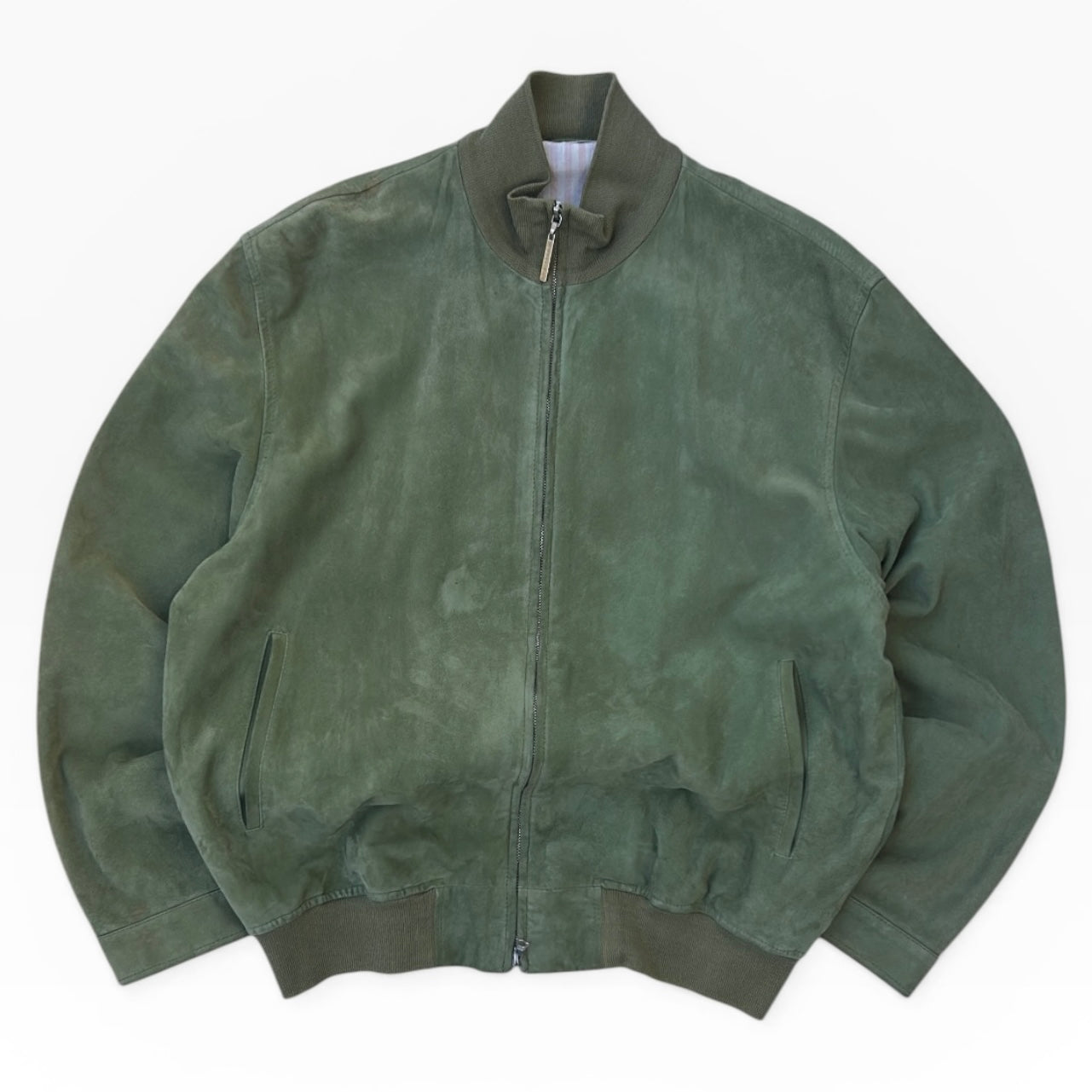 Made in Italy Minty vintage suede bomber jacket