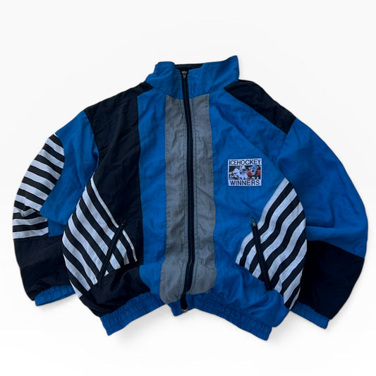 Ice hockey graphic vintage patterned jacket