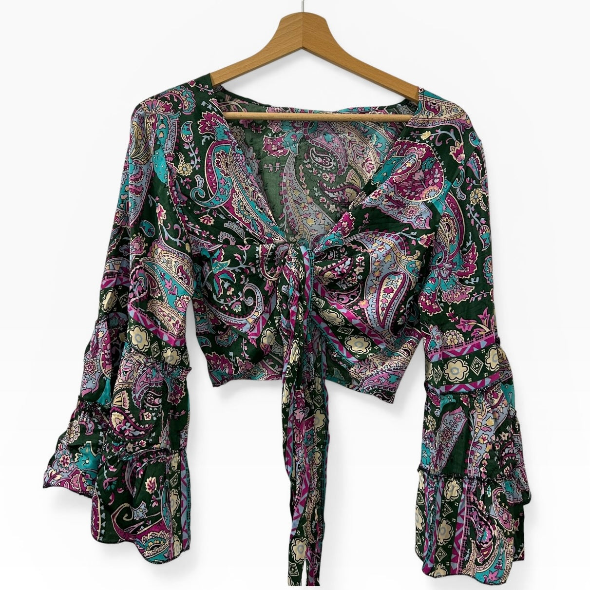 Dead stock retro coloublock tie top