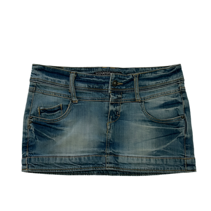 Terranova Low-Waisted Mini Denim Skirt