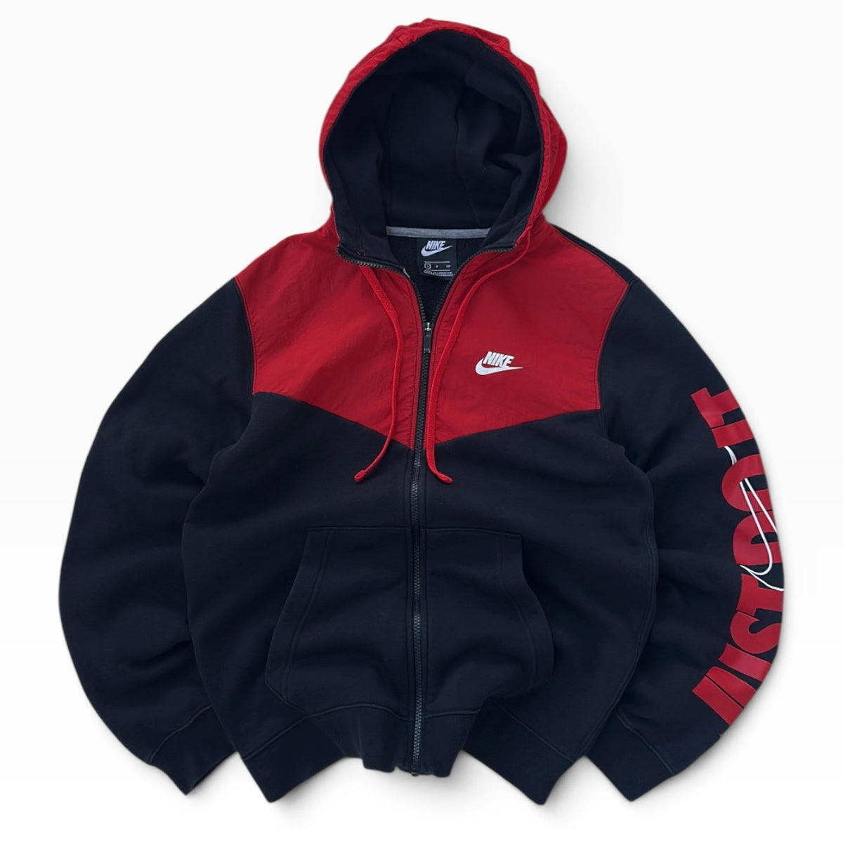 Nike black x red hooded jacket
