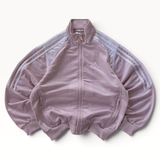Adidas baby pink waist length track jacket