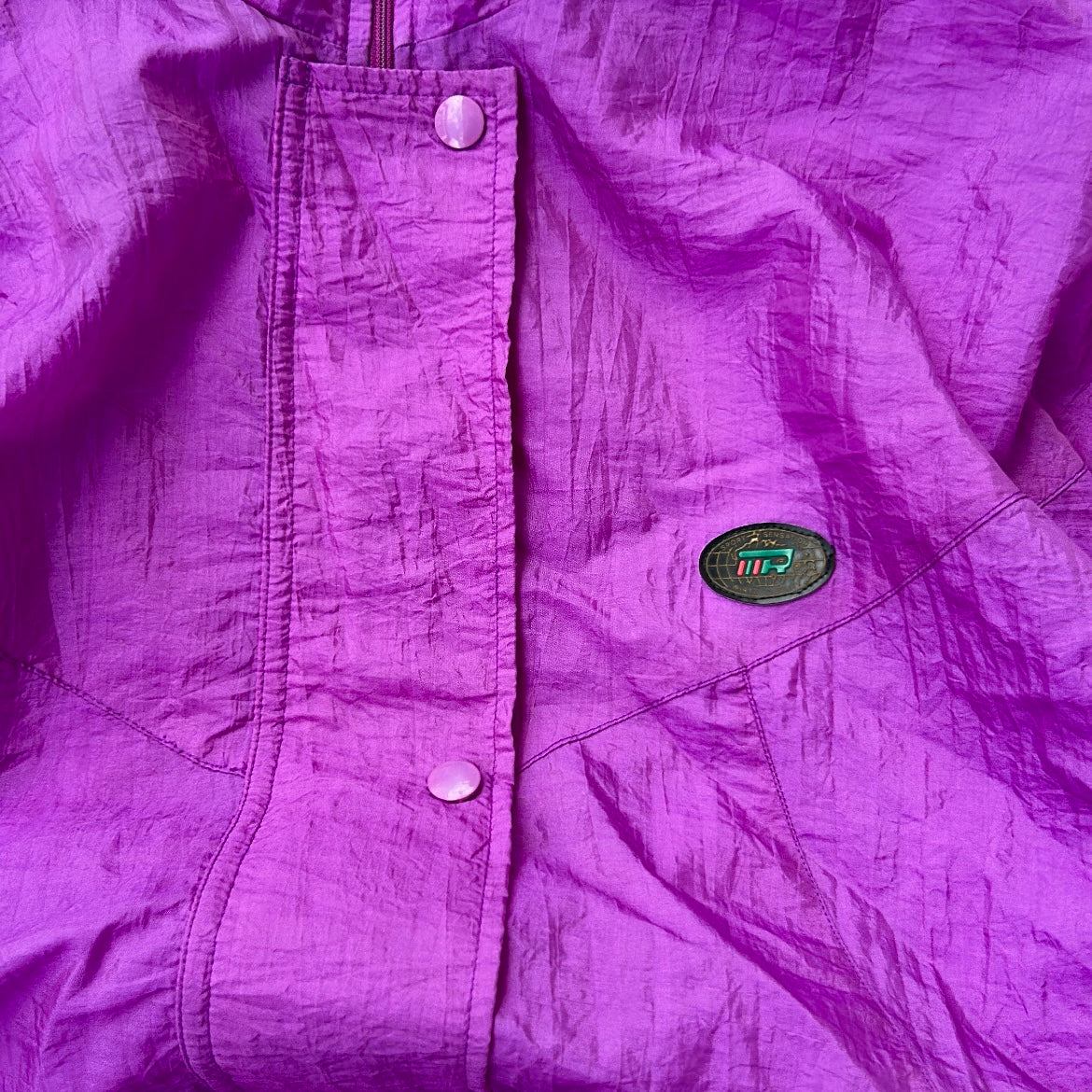 Magenta 90’s shell full zip jacket