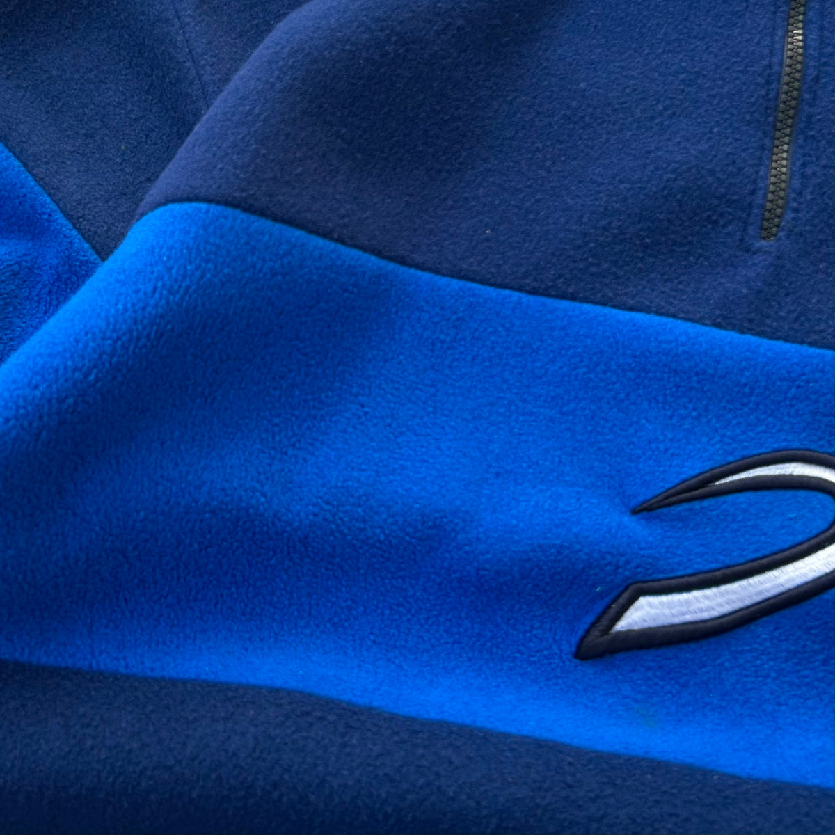 Colourblock graphic colourful  1/4 Zip adjustable fleece