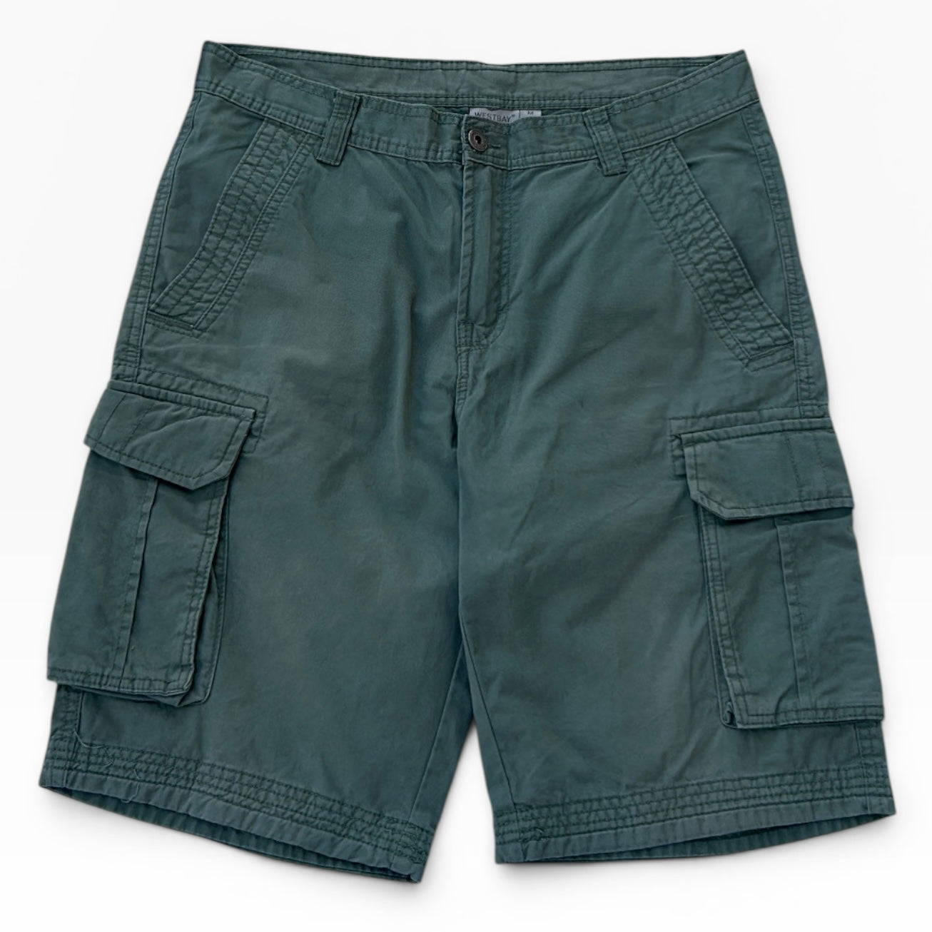Westbay dark mint cargo bermuda shorts