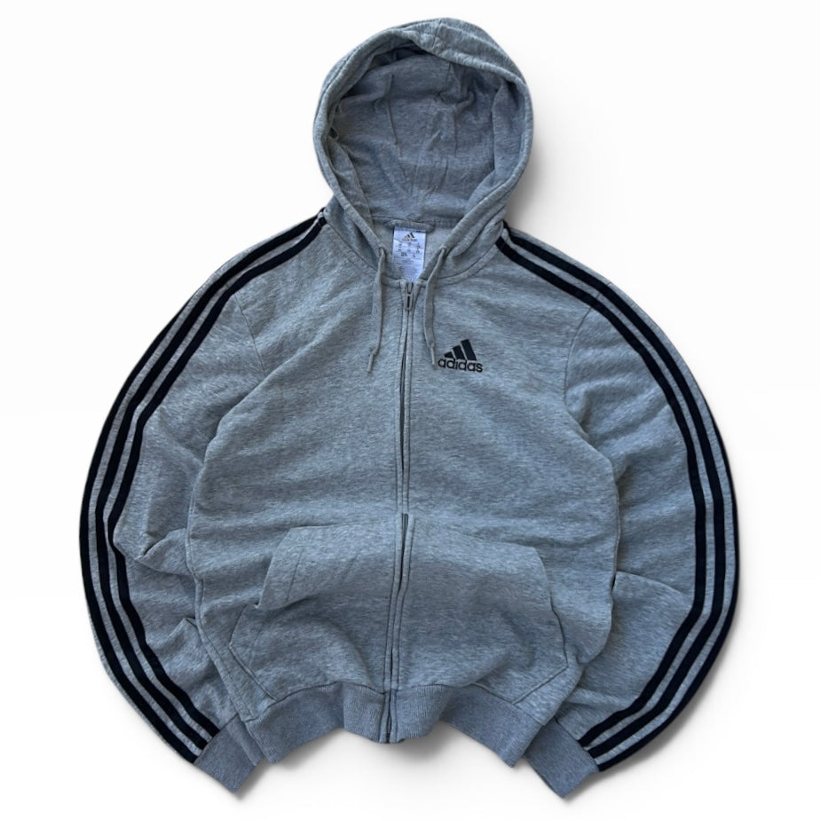 Adidad grey three stripe originals full zip jacket