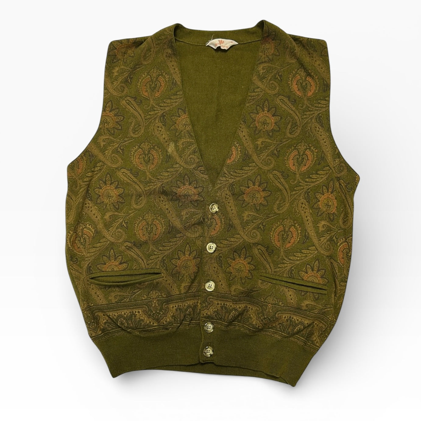 Harald’s patterned Button up vest top