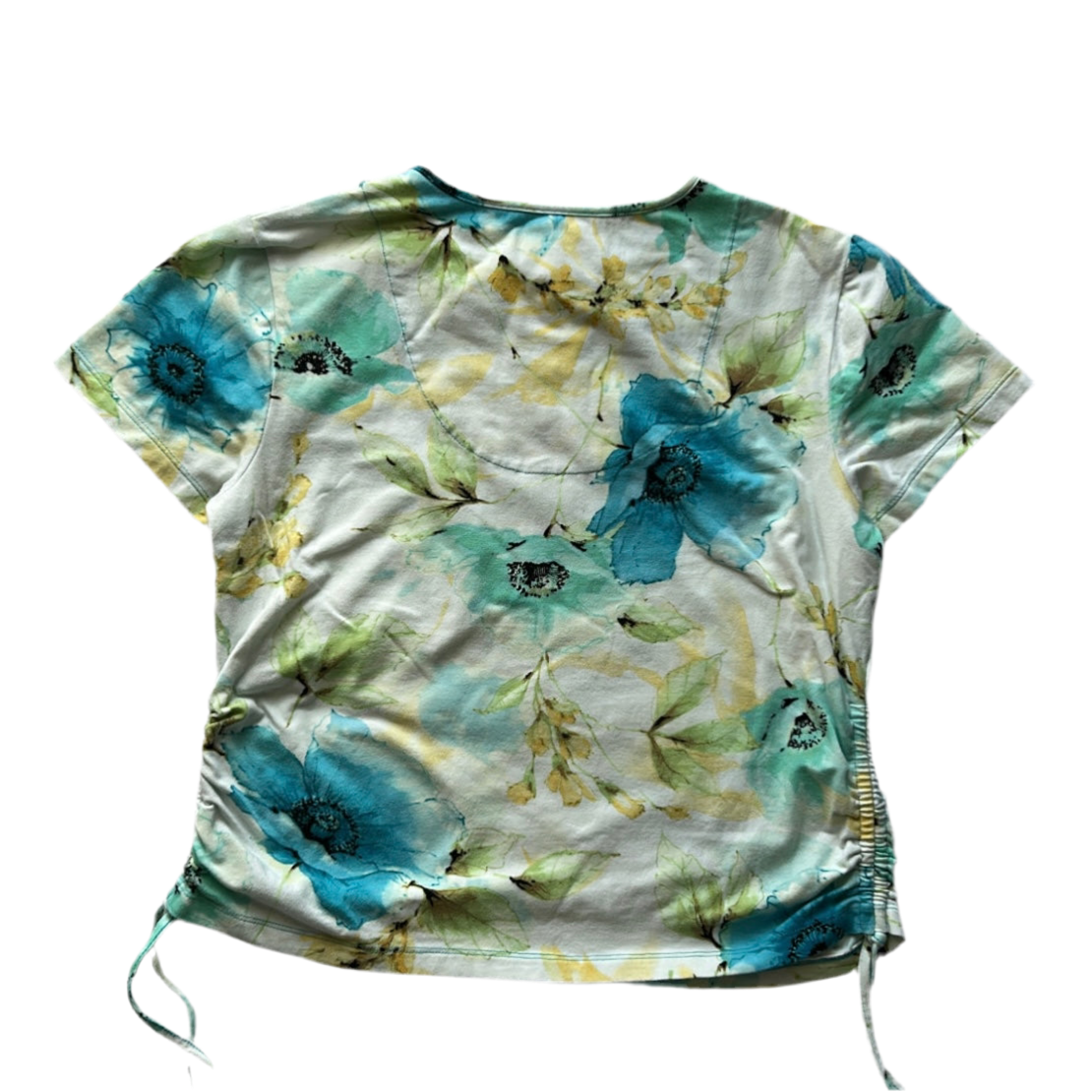 Floral Scrunched Baby Tee