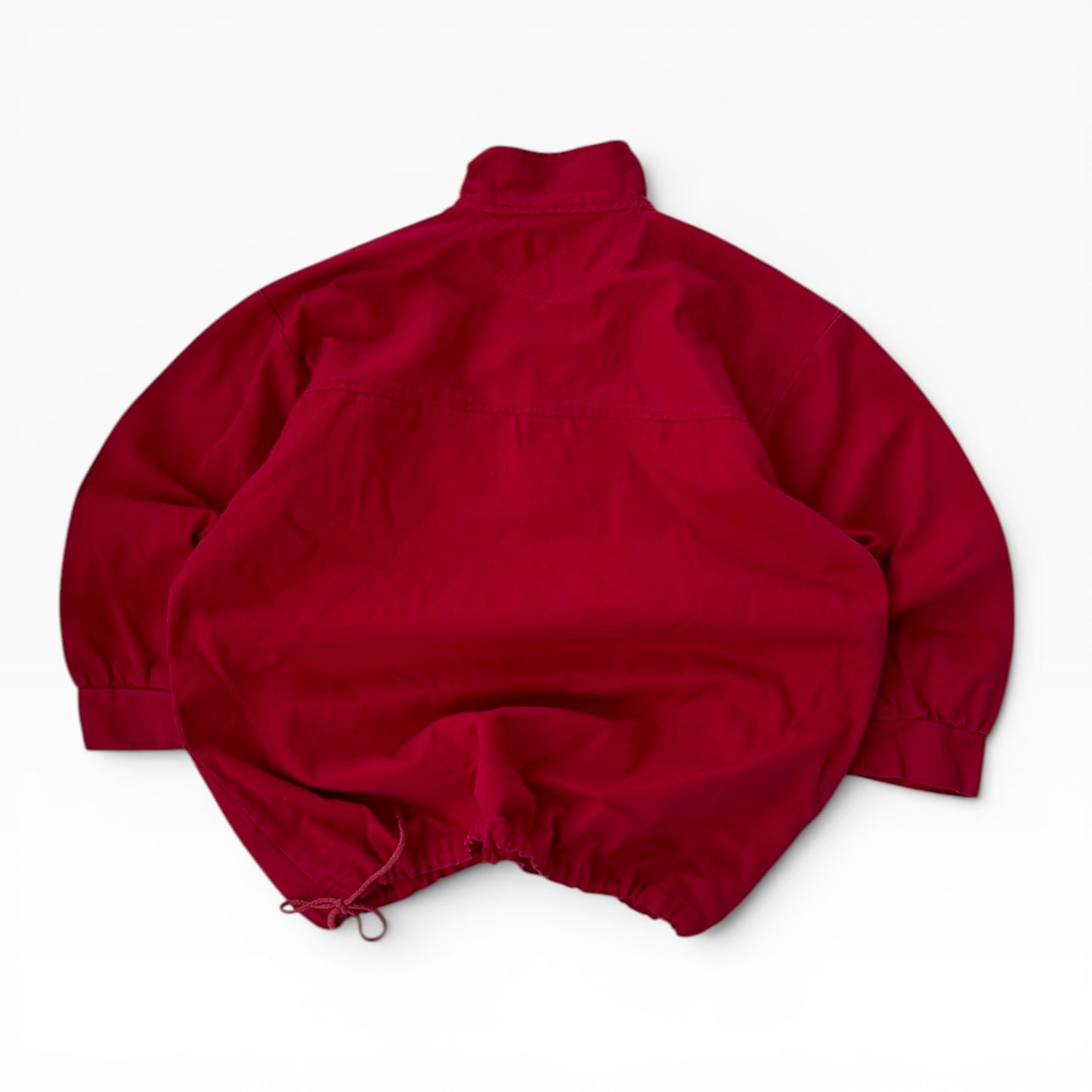 Smocks vintage 1/4 Zip hot red denim adjustable overtop