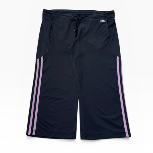 Adidas pink three stripe capri pants (adjustable waist)