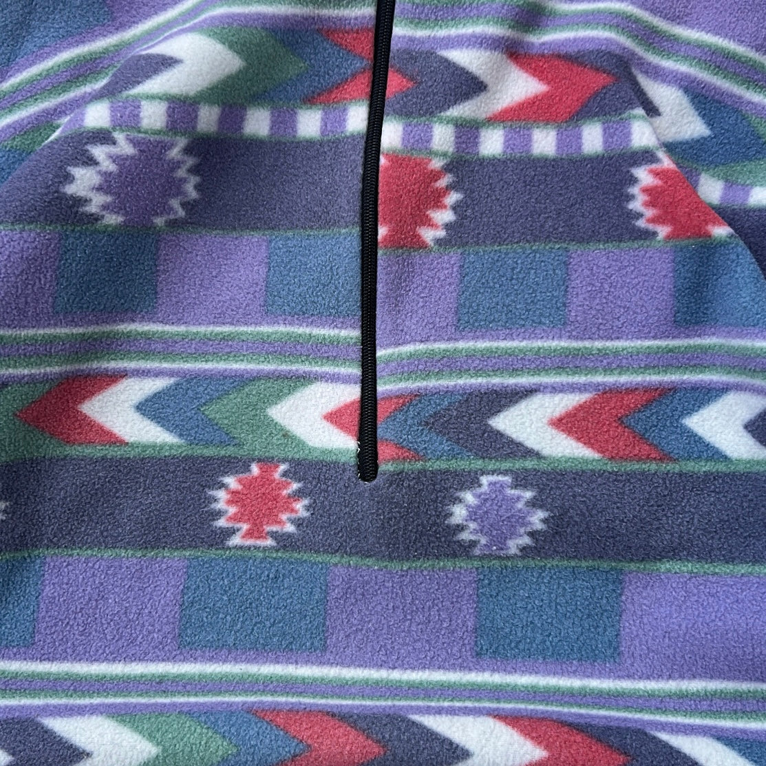 Retro 80’s 1/4 Zip colourfull fleece Adjustable