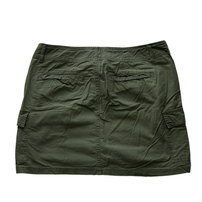 Khaki Cargo Mini Skirt