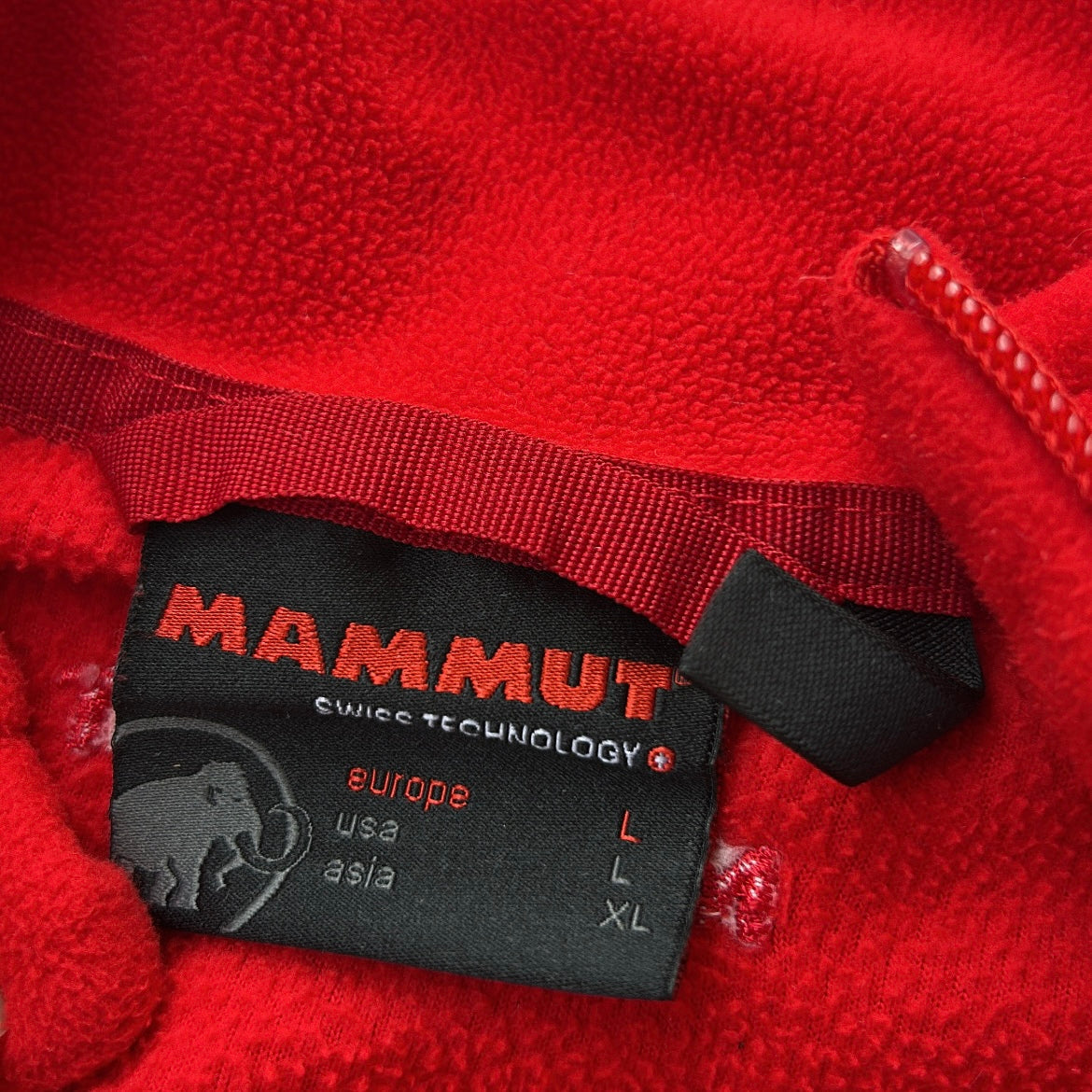 Mammut hot red full zip fleece