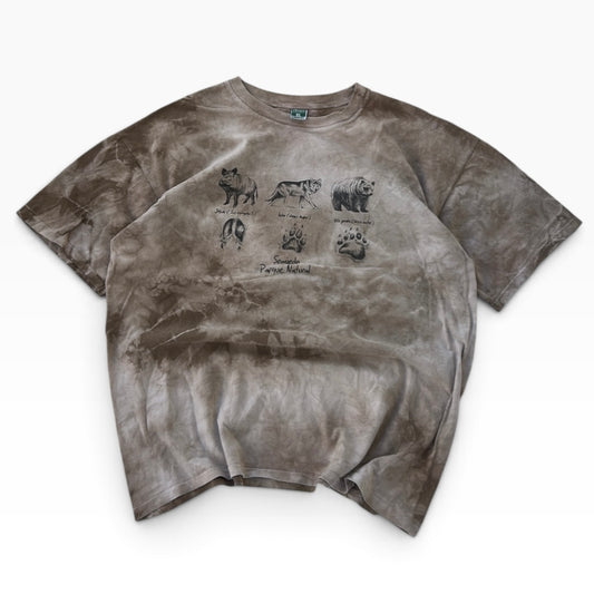 Animal graphic beige tee
