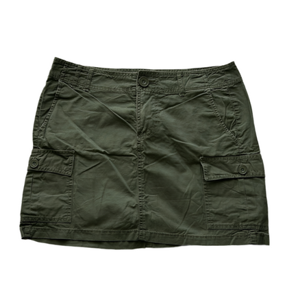 Khaki Cargo Mini Skirt