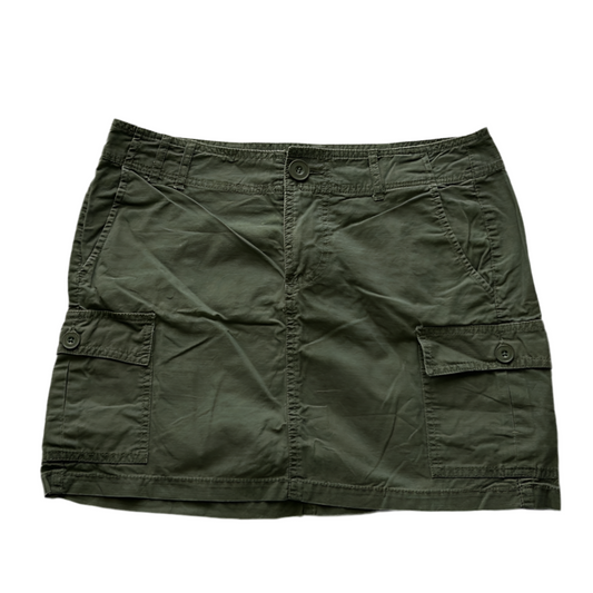 Khaki Cargo Mini Skirt