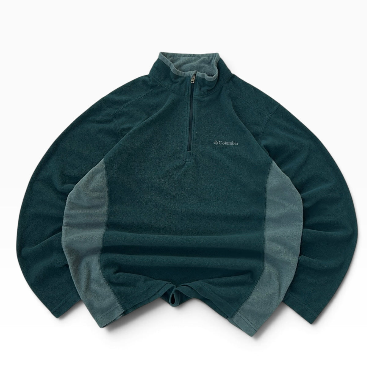 Columbia green 1/4 Zip fleece