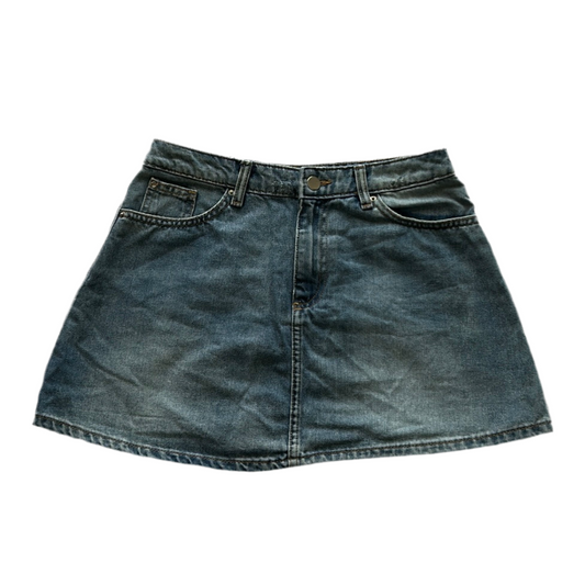 High-Waisted Denim Mini Skirt