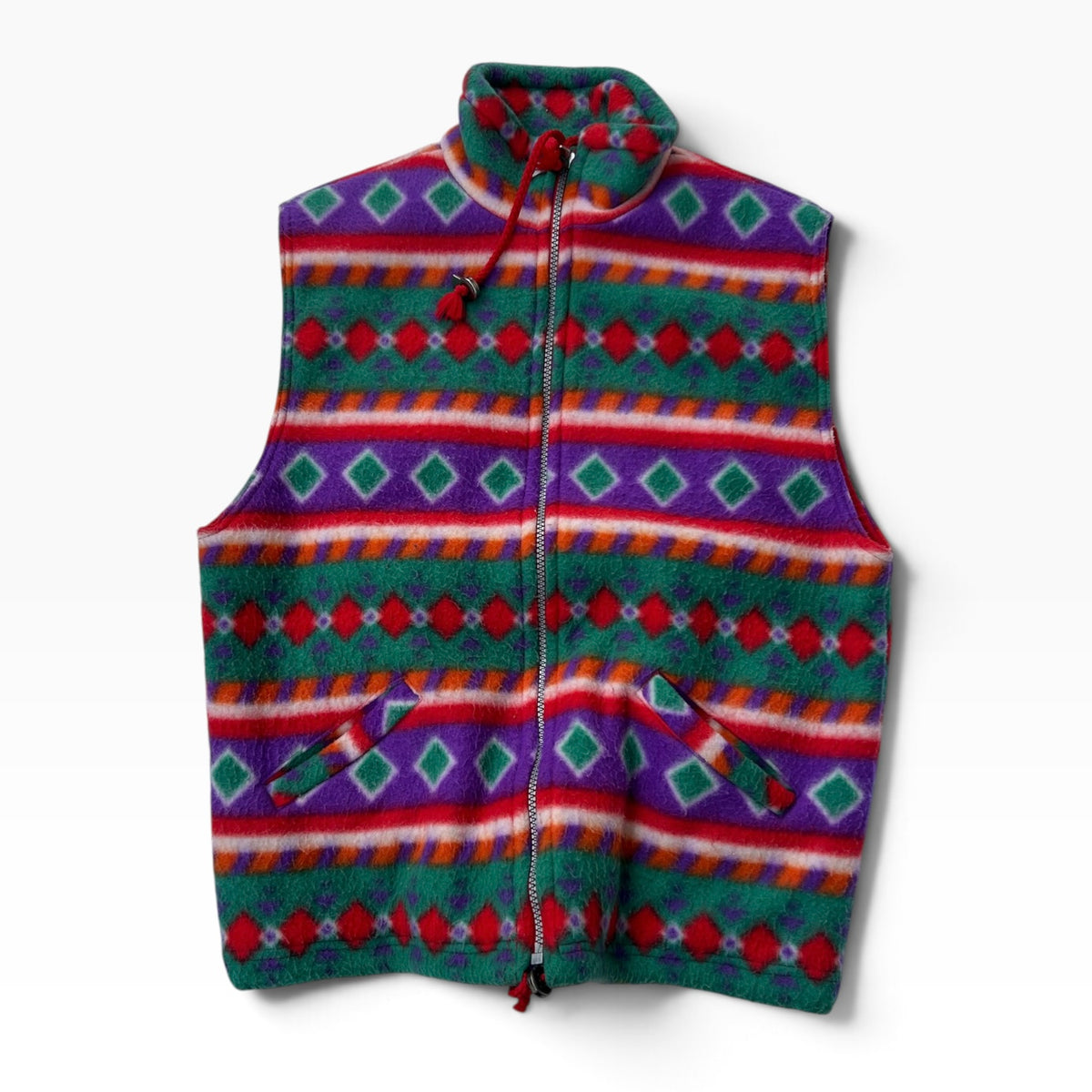 Live one colourful vest fleece jacket
