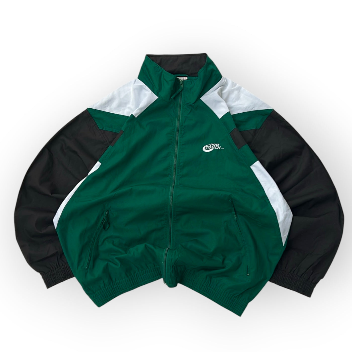 Green x black shell jacket