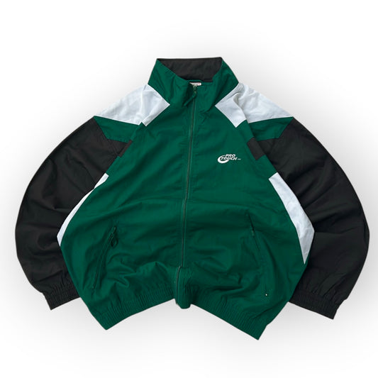 Green x black shell jacket