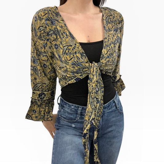 Dead stock retro coloublock tie top