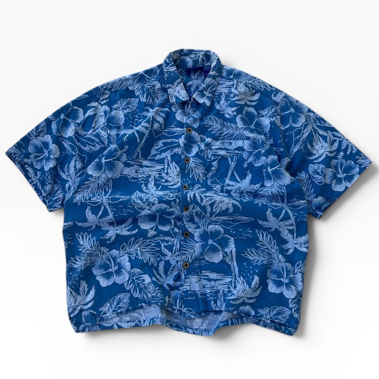 OP Hawaiian blue shirt