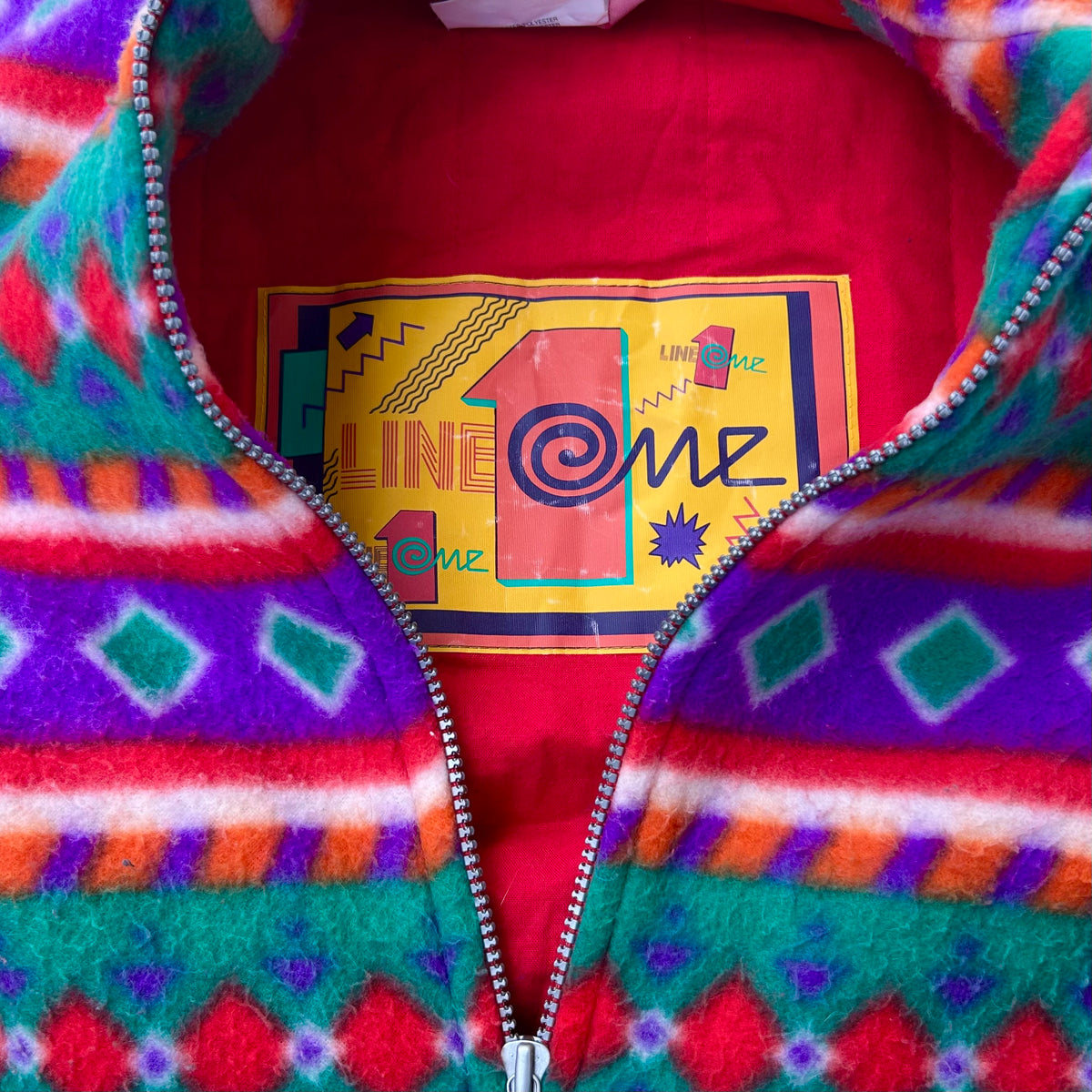 Live one colourful vest fleece jacket