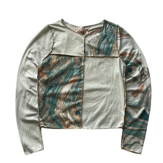 Patchwork Long-Sleeve Top