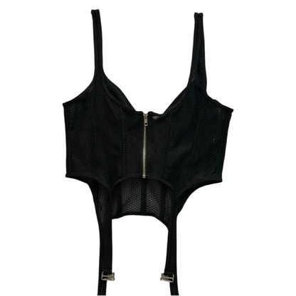 Corset Back-Zip Lace Top