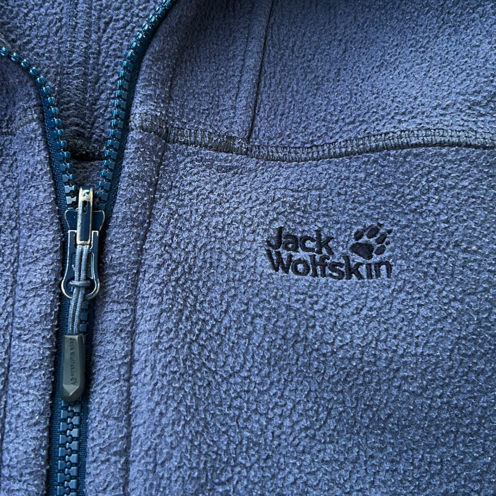 Jack Wolfskin hiking dusty blue adjustable full zip fleece