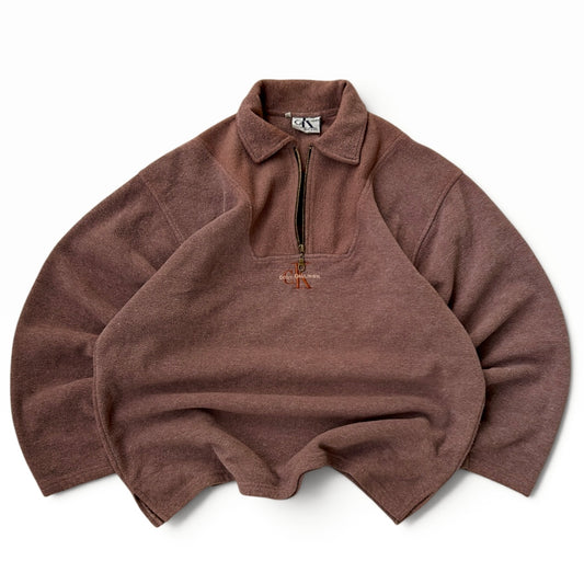 Calvin Klain Jeans moca 1/4 zip fleece